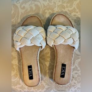 VICI Angel Braided Espadrille White Sandal